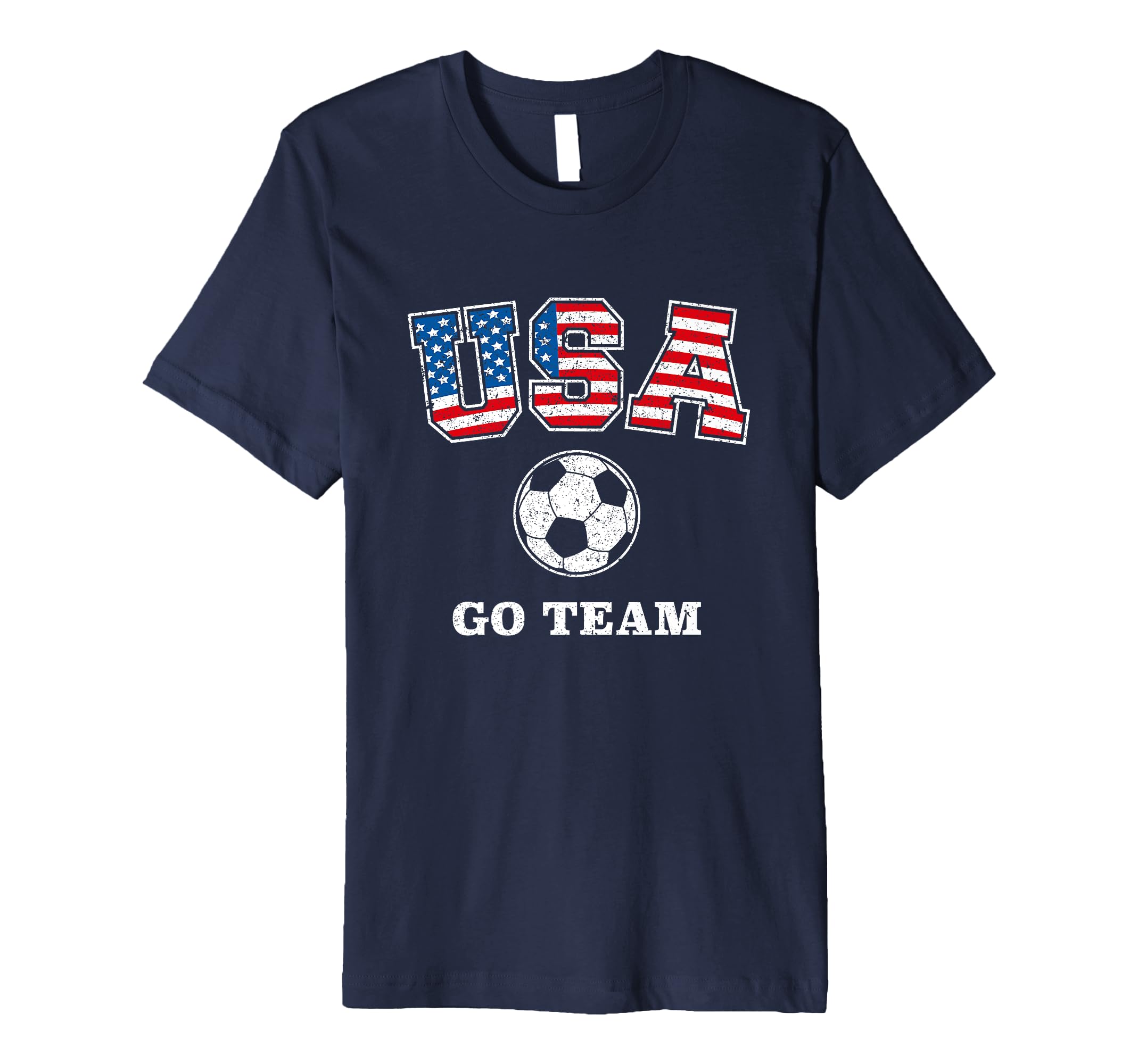 Usa Go Team Football Soccer T-Shirt - Custom Art Print for Adults - T-Shirt, Sweatshirt, Hoodie