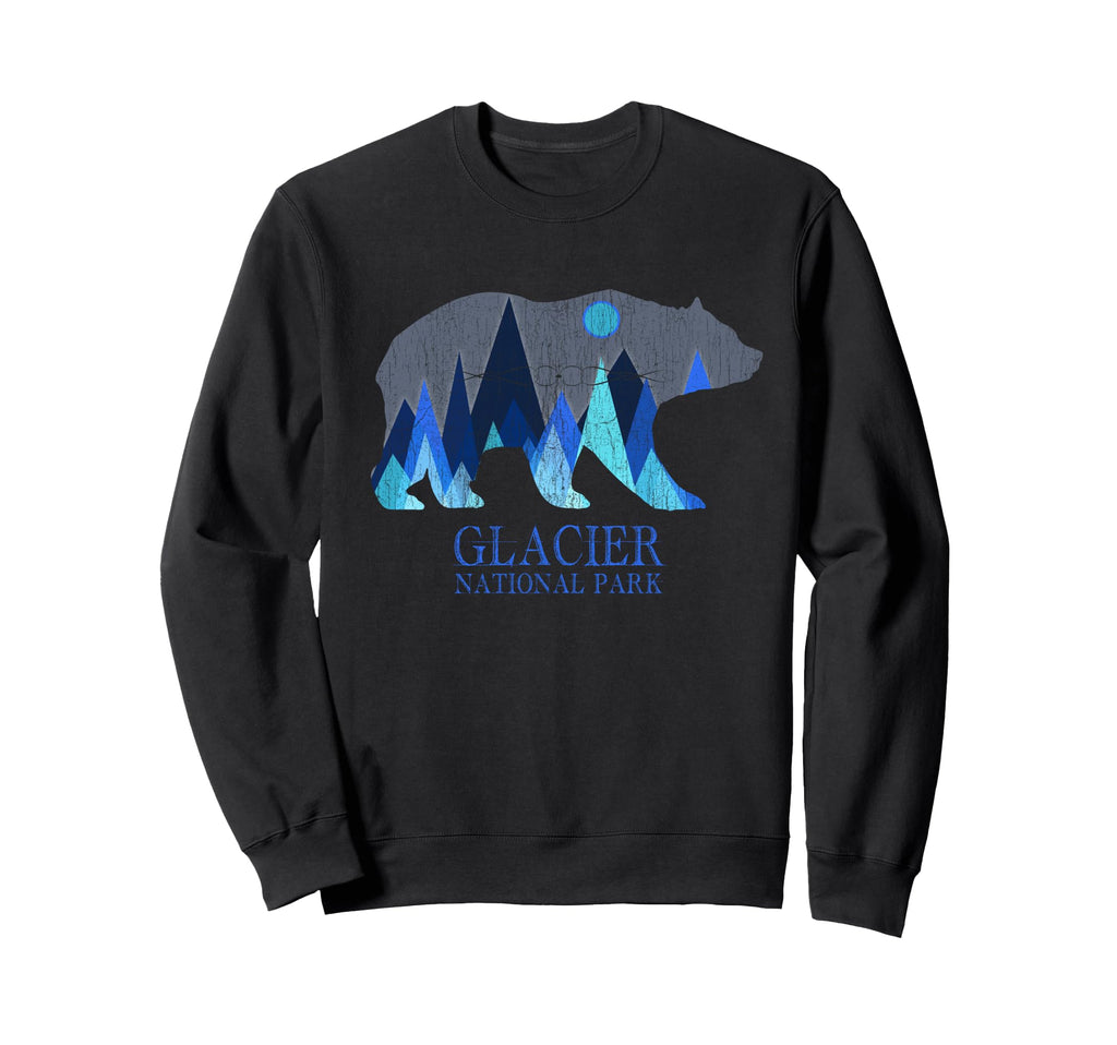 Glacier National Park Grizzly Bear Sweatshirt - Streetwear Style Men Women - T-Shirt, Sweatshirt, Hoodie