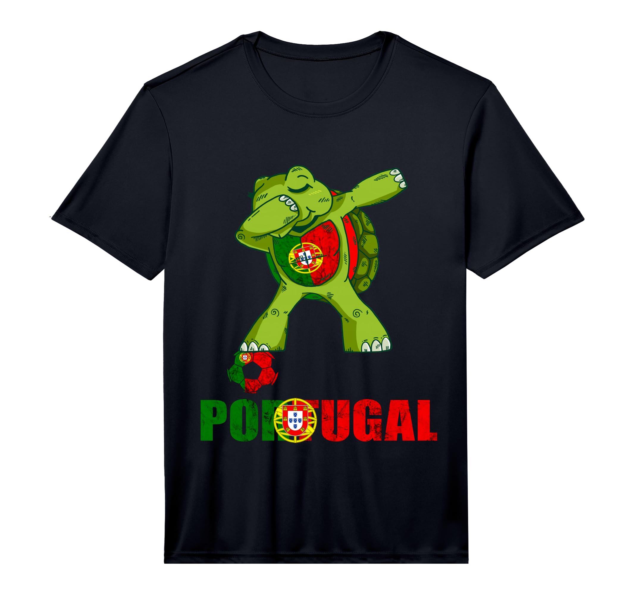 Dabbing Turtle Portugal Soccer T-Shirt - Casual Everyday Wear Men Women - T-Shirt, Sweatshirt, Hoodie