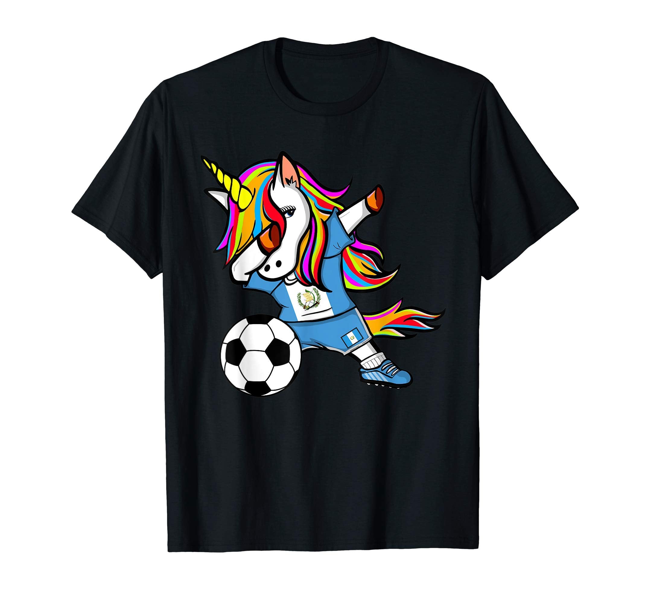 Dabbing Unicorn Guatemala Football T-Shirt - Aesthetic Graphic Men Women - T-Shirt, Sweatshirt, Hoodie