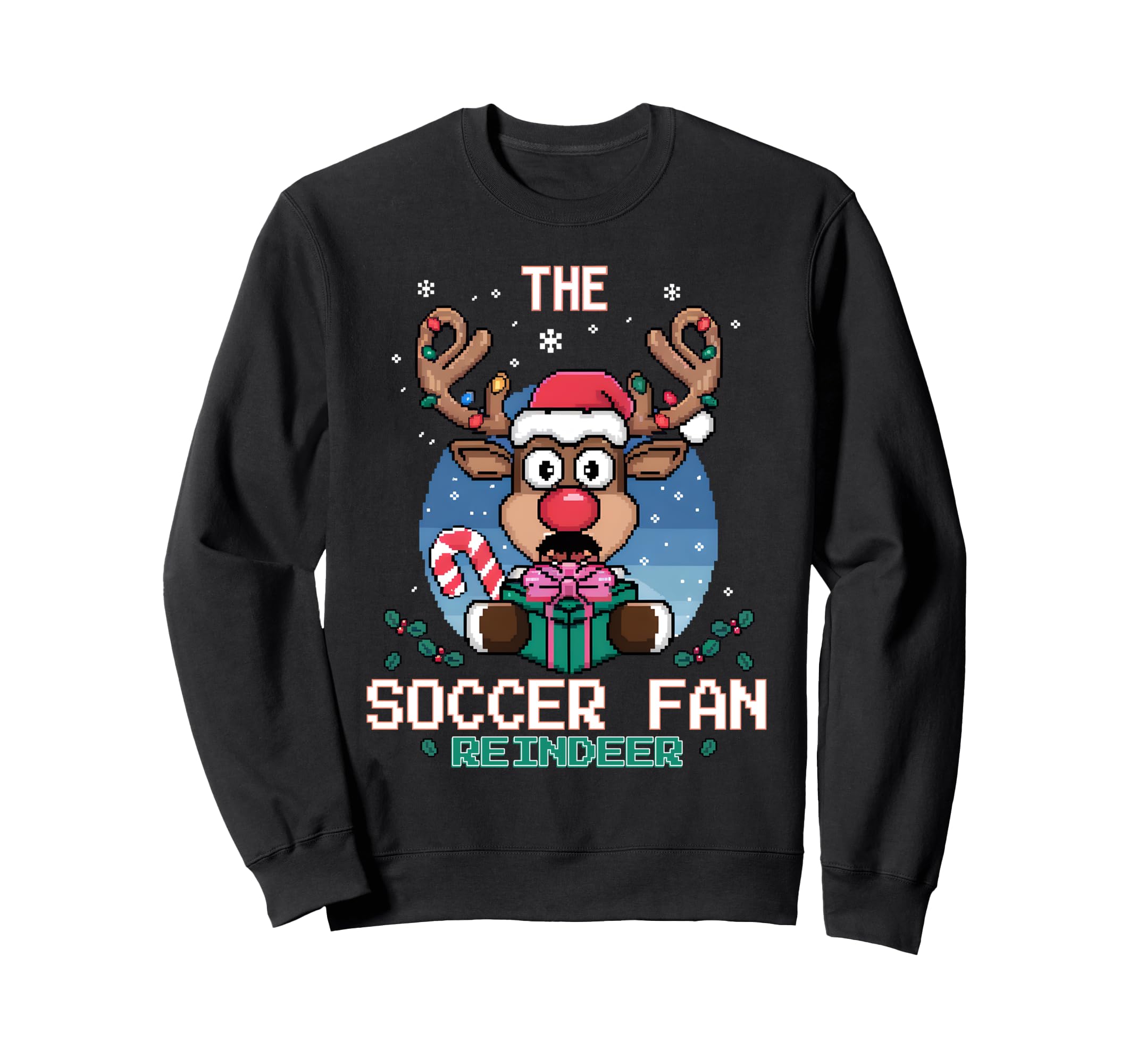 Soccer Fan Reindeer Matching Sweatshirt - Aesthetic Graphic for Adults - T-Shirt, Sweatshirt, Hoodie