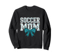 Soccer Mom Coquette Bow Mothers Day Sweatshirt - Graphic Print for Adults - T-Shirt, Sweatshirt, Hoodie