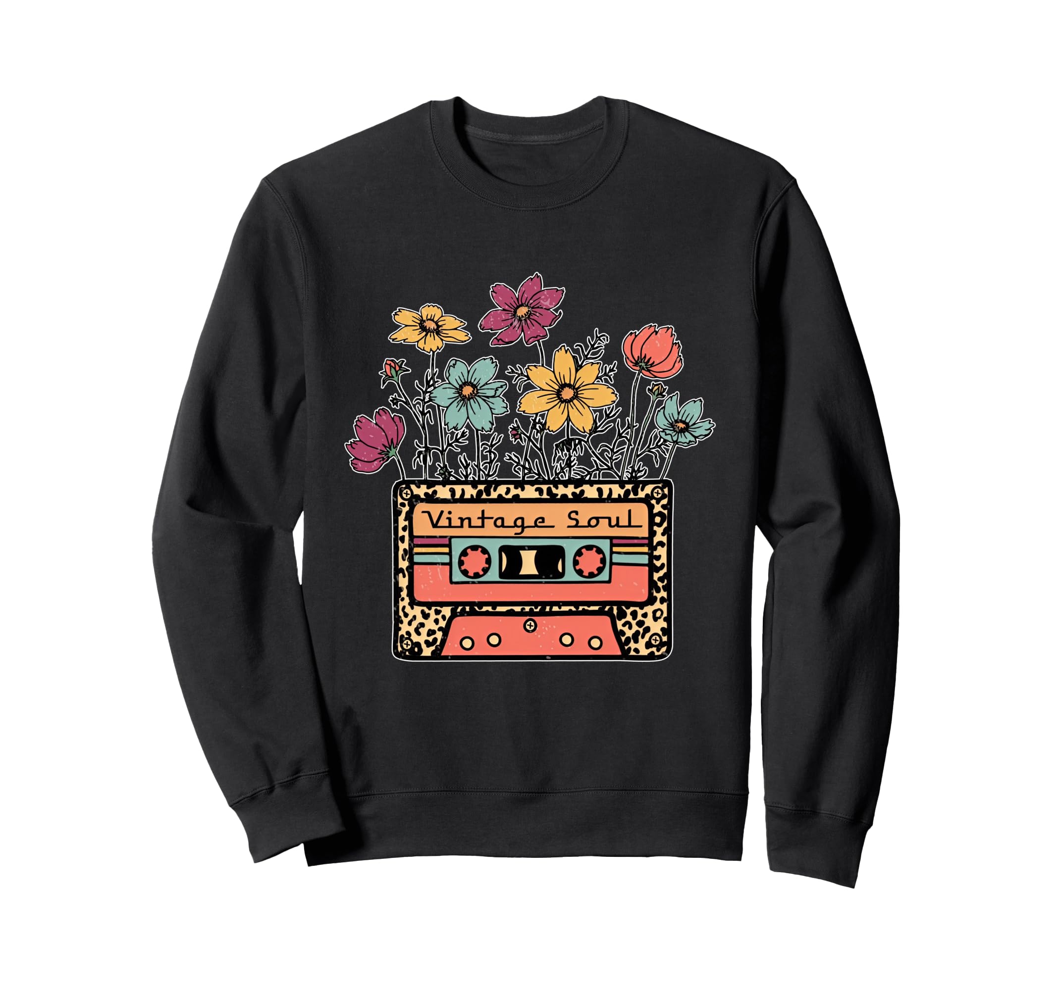 Funny Soul Leopard Cassette Tape Sweatshirt - Streetwear Style Men Women - T-Shirt, Sweatshirt, Hoodie