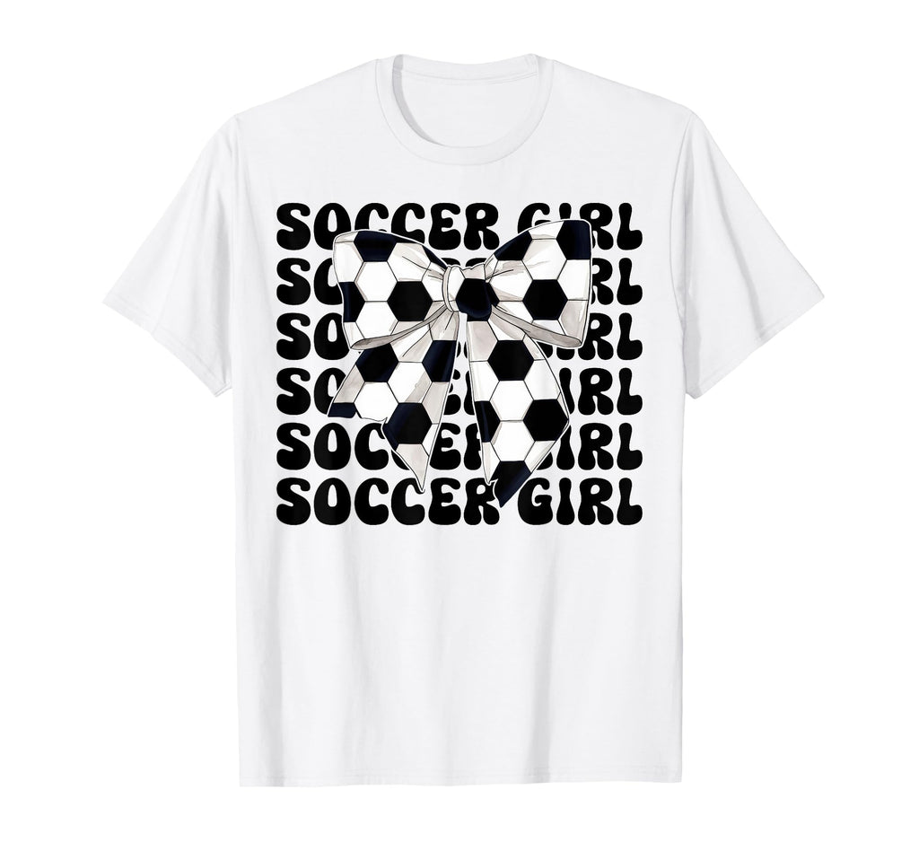Womens Coquette Bow Soccer Player Gifts T-Shirt - Minimalist Print Unisex - T-Shirt, Sweatshirt, Hoodie