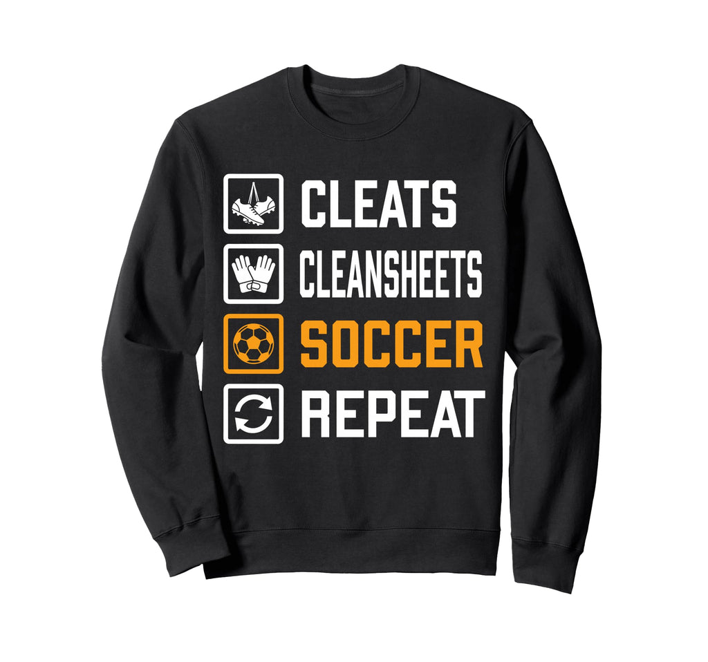 Cleats Cleansheets Soccer Repeat Sweatshirt - Custom Art Print Unisex - T-Shirt, Sweatshirt, Hoodie