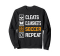 Cleats Cleansheets Soccer Repeat Sweatshirt - Custom Art Print Unisex - T-Shirt, Sweatshirt, Hoodie