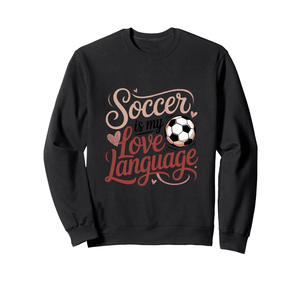 Soccer Is My Love Language Ball Sweatshirt - Minimalist Print for Adults - T-Shirt, Sweatshirt, Hoodie