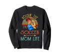 Rockin Soccer Mom Life Flower Soccer Sweatshirt - Trendy Graphic Unisex - T-Shirt, Sweatshirt, Hoodie