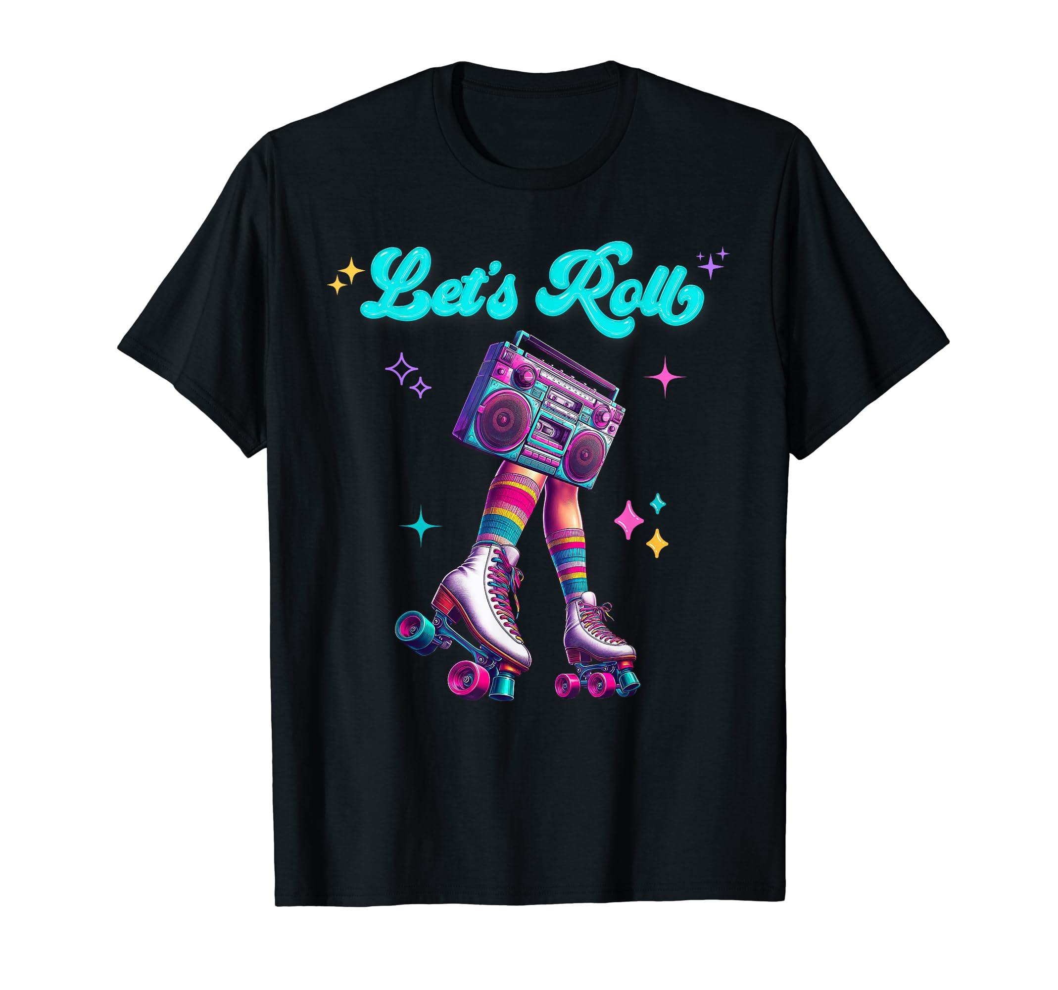 Roller Skates Party 80S 90S Outfit T-Shirt - Trendy Graphic Men Women - T-Shirt, Sweatshirt, Hoodie
