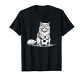 Soccer Cat Playing Ball Funny Kitten Player T-Shirt - Graphic Print Unisex - T-Shirt, Sweatshirt, Hoodie