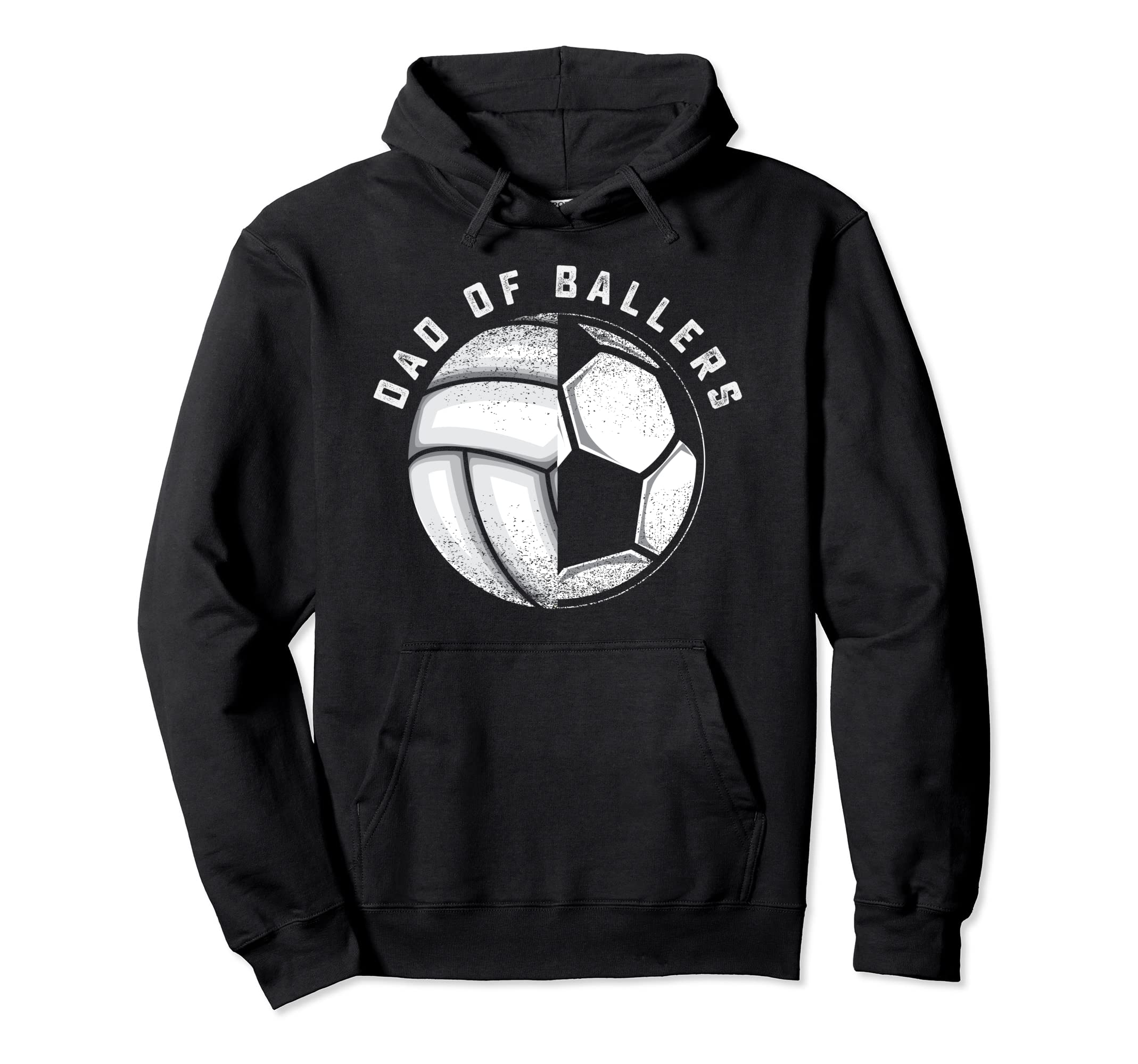Dad Ballers Funny Volleyball Soccer Gift Hoodie - Graphic Print Unisex - T-Shirt, Sweatshirt, Hoodie