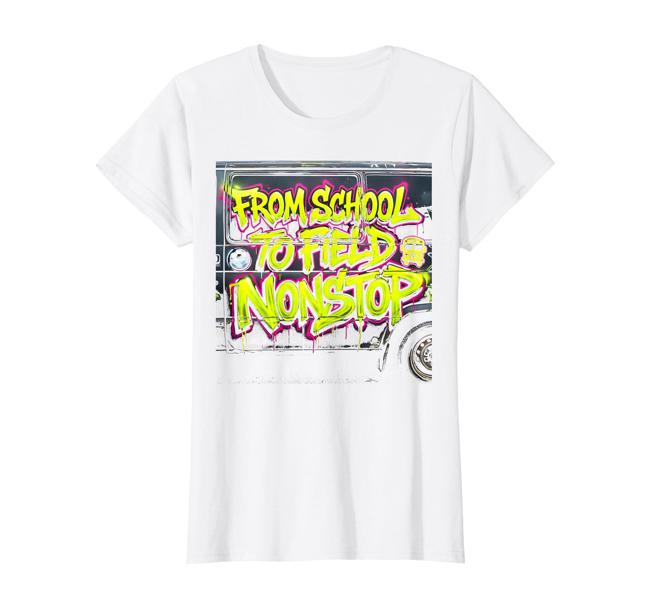 Soccer Mom From School To Field Nonstop T-Shirt - Graphic Print for Adults - T-Shirt, Sweatshirt, Hoodie