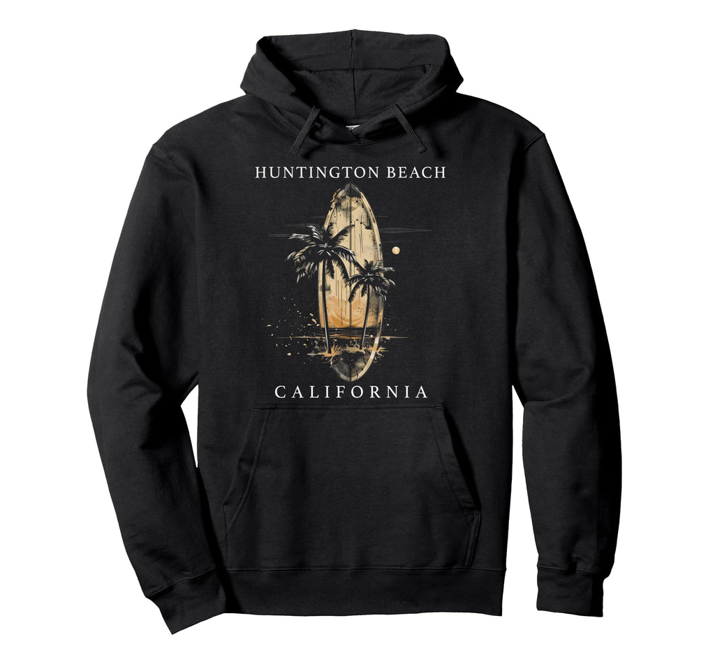 Huntington Beach California Surf Surfing Hoodie - Minimalist Print Unisex - T-Shirt, Sweatshirt, Hoodie