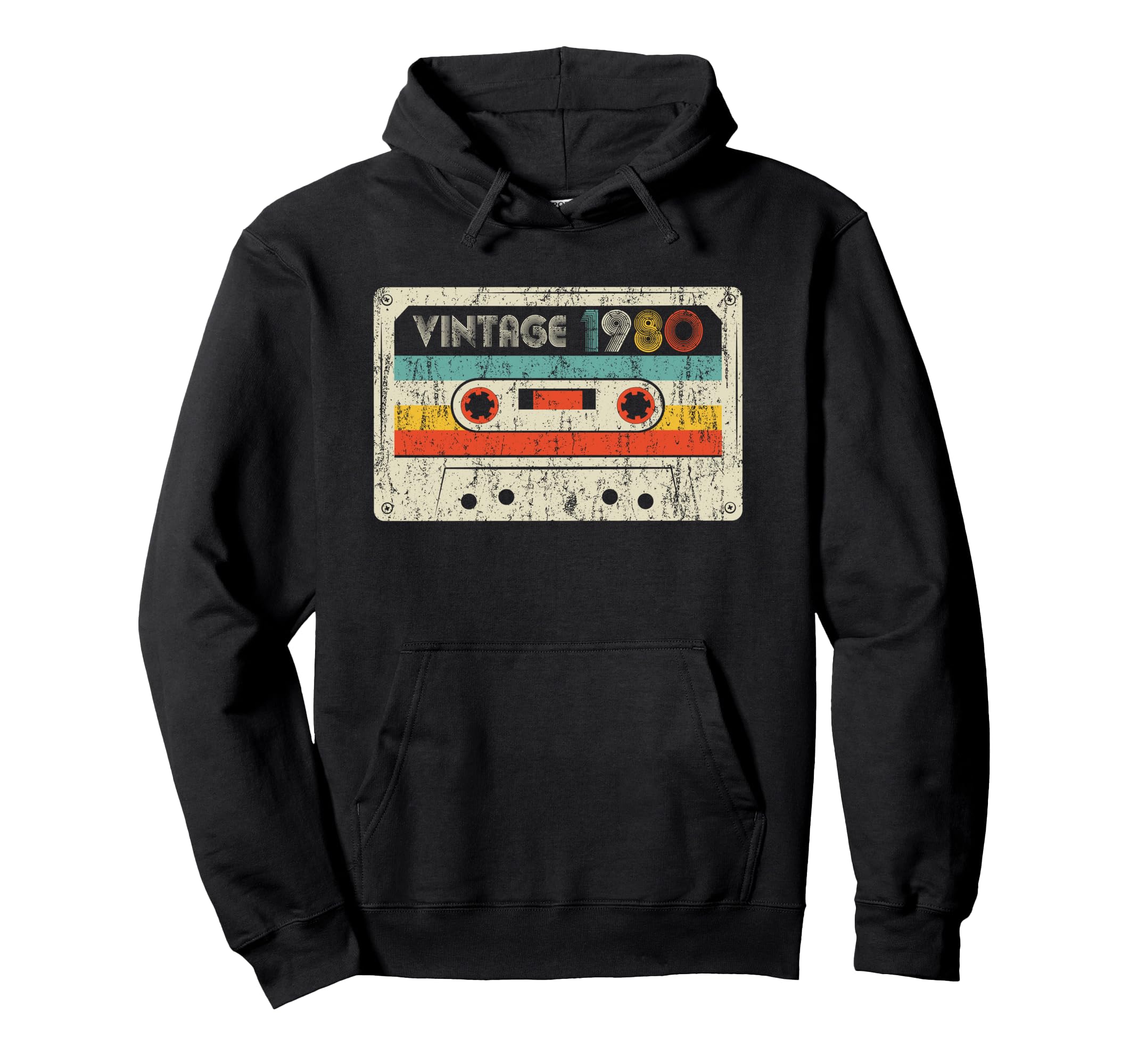 1980 Birthday 1980 Cassette Tape Hoodie - Unique Graphic Men Women - T-Shirt, Sweatshirt, Hoodie
