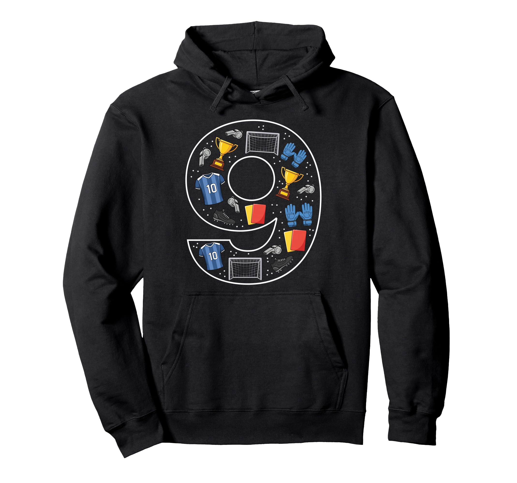9Th Birthday 9 Year Old Football Hoodie - Custom Art Print for Adults - T-Shirt, Sweatshirt, Hoodie