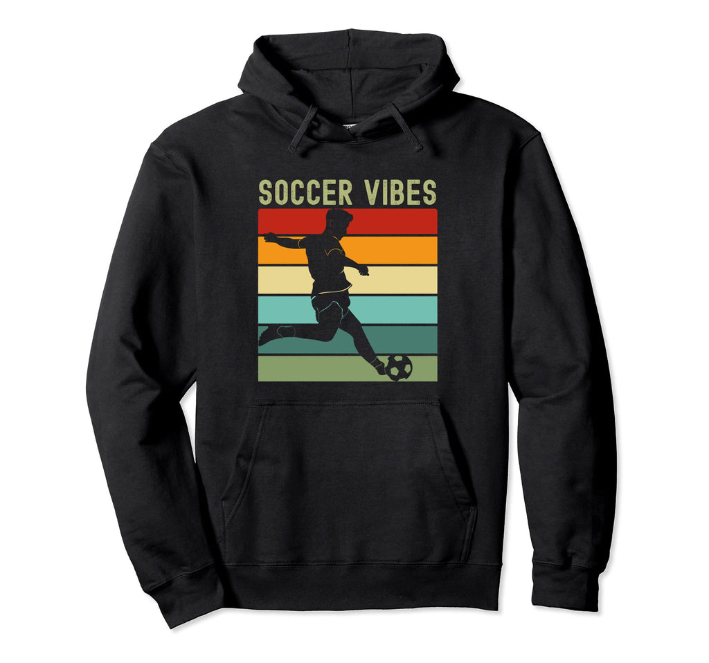 Soccer Vibes Soccer Player Stripes Hoodie - Trendy Graphic for Adults - T-Shirt, Sweatshirt, Hoodie