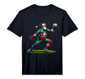 Santa Claus Soccer Goalie T-Shirt - Fun Novelty Design Men Women - T-Shirt, Sweatshirt, Hoodie