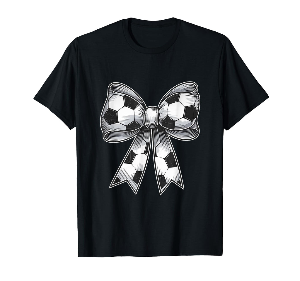 Soccer Ball Coquette Bow Soccer T-Shirt - Minimalist Print Men Women - T-Shirt, Sweatshirt, Hoodie