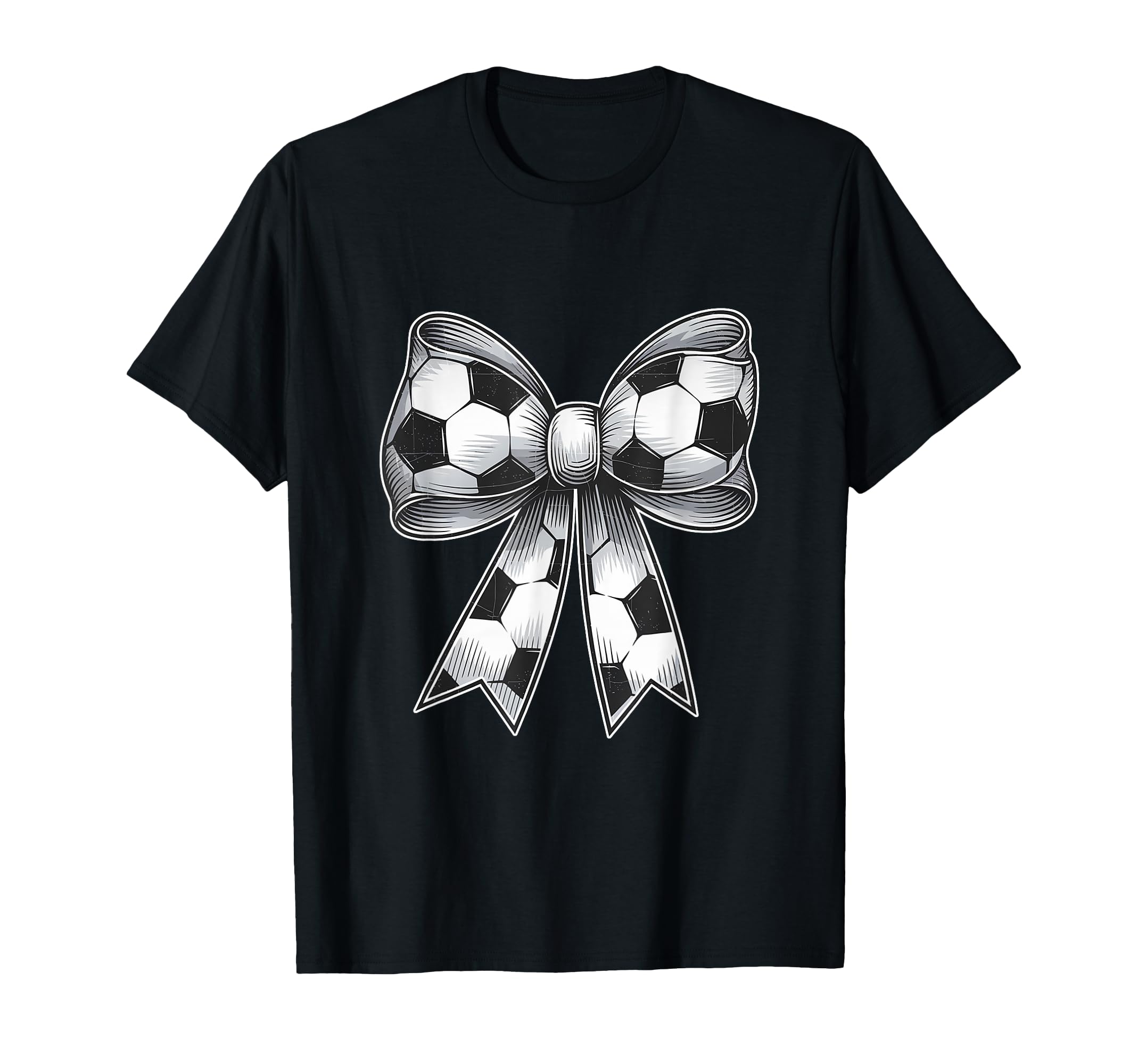 Soccer Ball Coquette Bow Soccer T-Shirt - Minimalist Print Men Women - T-Shirt, Sweatshirt, Hoodie