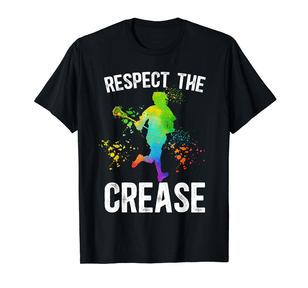 Respect Crease Lacrosse Goalkeeper T-Shirt - Fun Novelty Design Men Women - T-Shirt, Sweatshirt, Hoodie