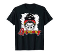 Soccer Germany Messy Bun German Flag T-Shirt - Graphic Print Men Women - T-Shirt, Sweatshirt, Hoodie