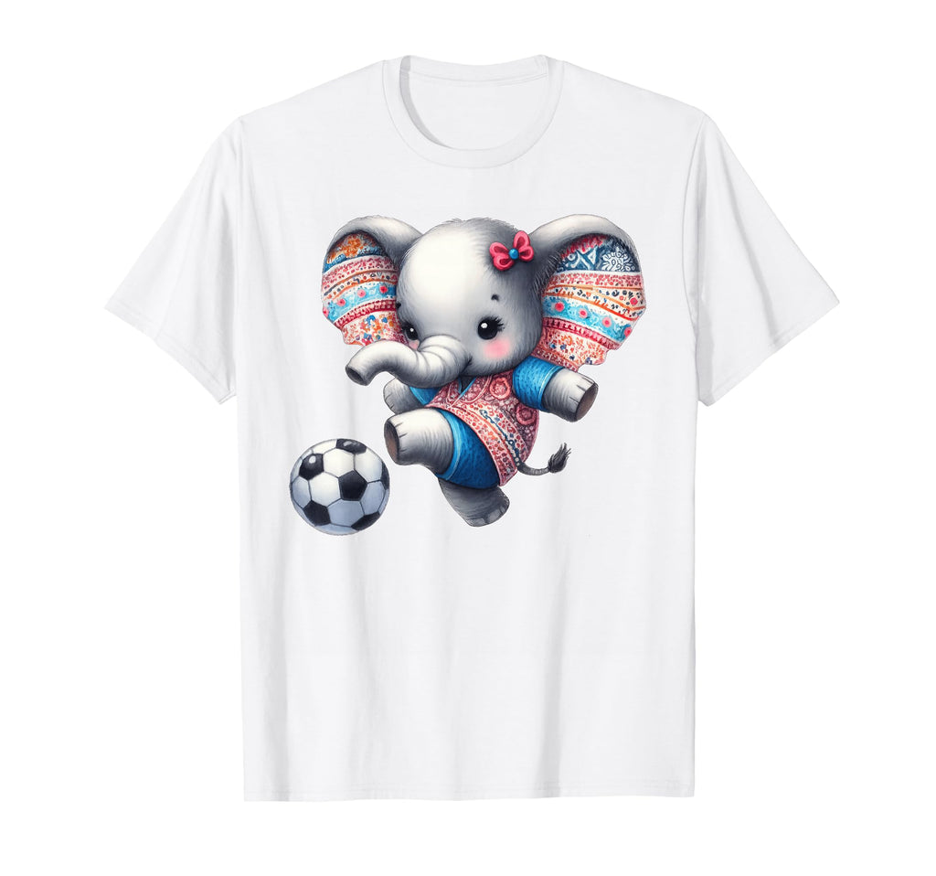 Elephant Kicking Soccer Ball T-Shirt - Fun Novelty Design for Adults - T-Shirt, Sweatshirt, Hoodie