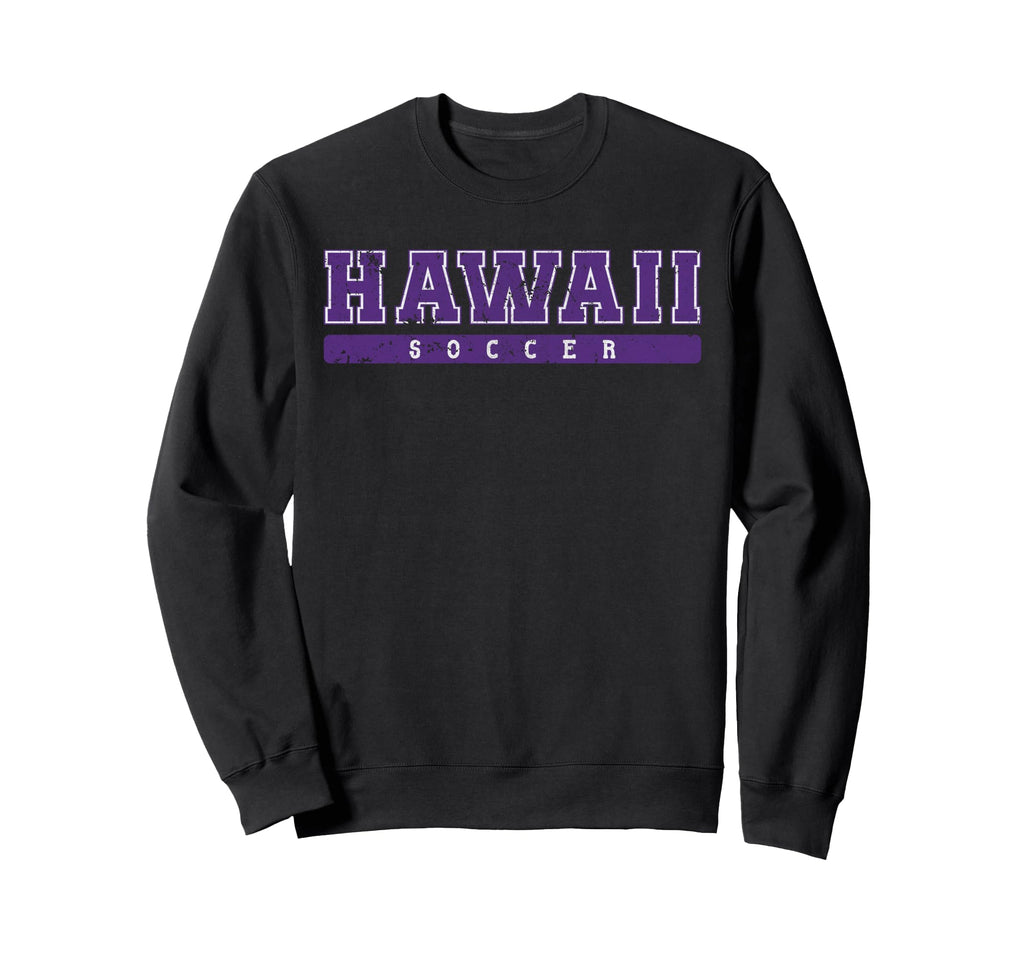 Hawaii Soccer Purple Text Sweatshirt - Streetwear Style Unisex - T-Shirt, Sweatshirt, Hoodie
