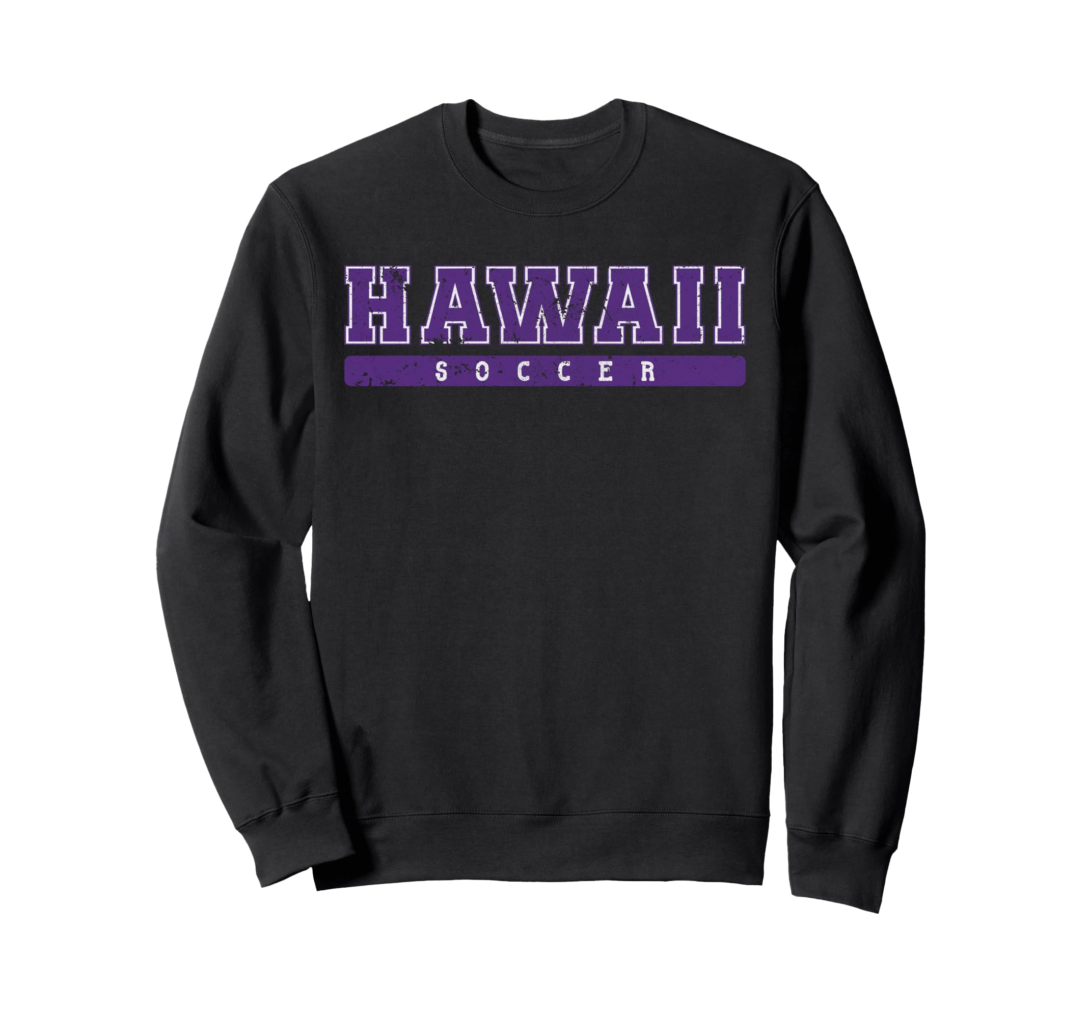 Hawaii Soccer Purple Text Sweatshirt - Streetwear Style Unisex - T-Shirt, Sweatshirt, Hoodie