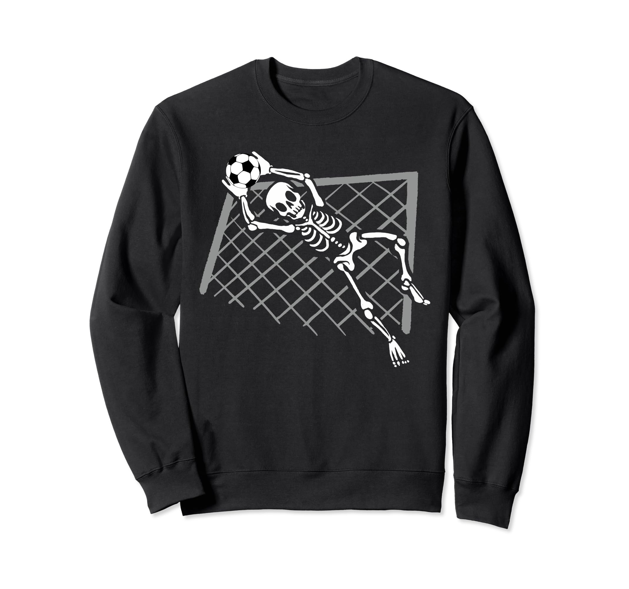 Skeleton Goalkeeper Soccer Goalie Sweatshirt - Custom Art Print Men Women - T-Shirt, Sweatshirt, Hoodie