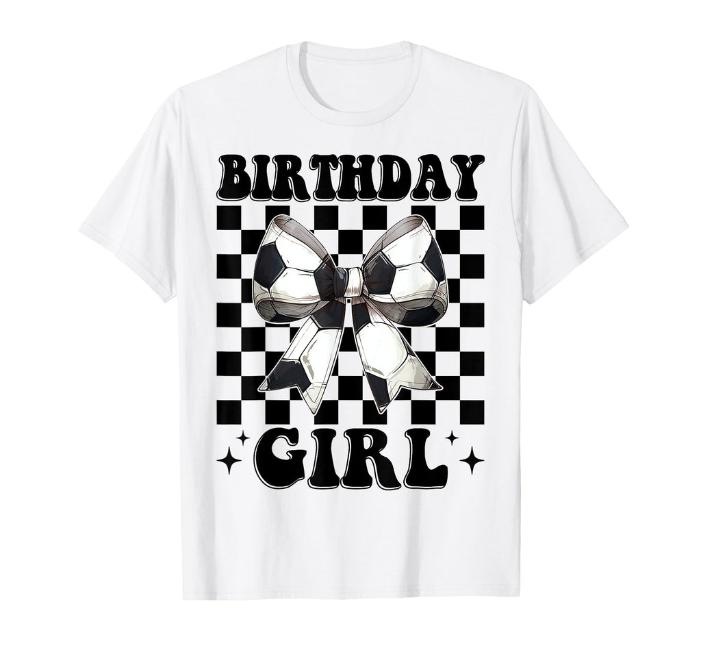 Birthday Soccer Coquette Bow T-Shirt - Graphic Print for Adults - T-Shirt, Sweatshirt, Hoodie