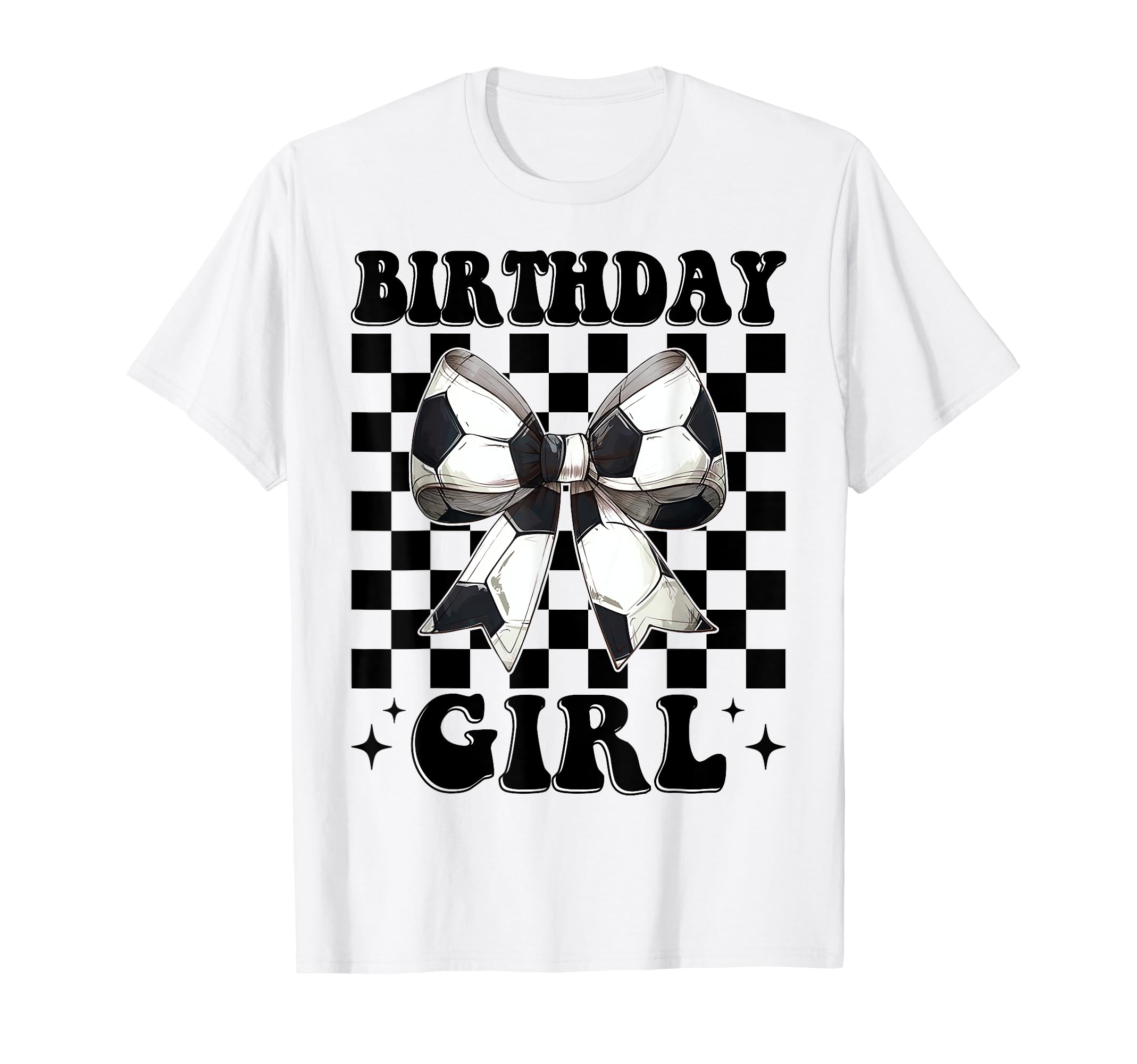 Birthday Soccer Coquette Bow T-Shirt - Graphic Print for Adults - T-Shirt, Sweatshirt, Hoodie