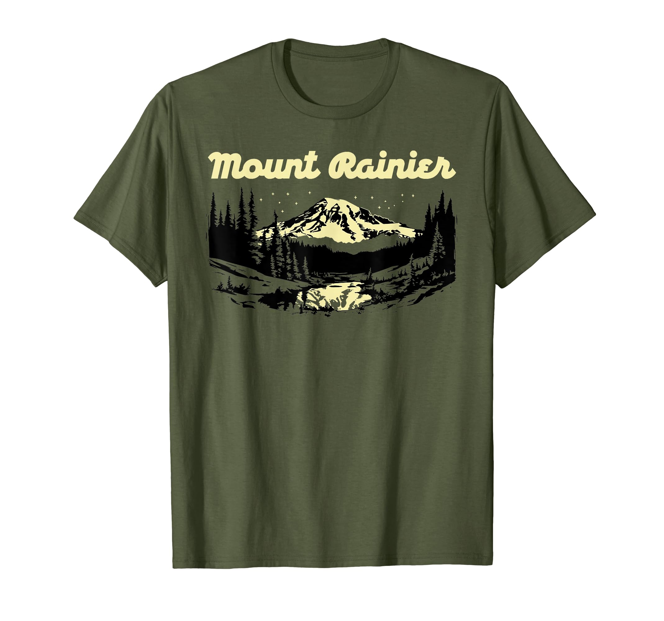 Mount Rainier National Park 80S Vibe T-Shirt - Unique Graphic for Adults - T-Shirt, Sweatshirt, Hoodie