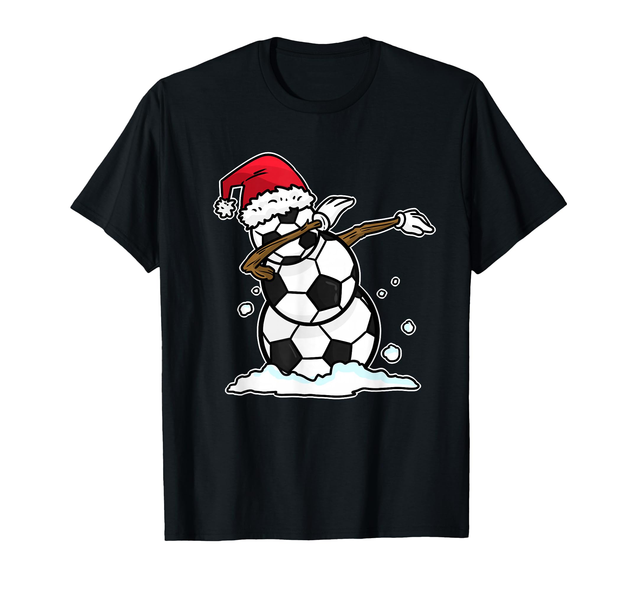 Football Soccer Dabbing Snowman T-Shirt - Novelty Apparel for Adults - T-Shirt, Sweatshirt, Hoodie