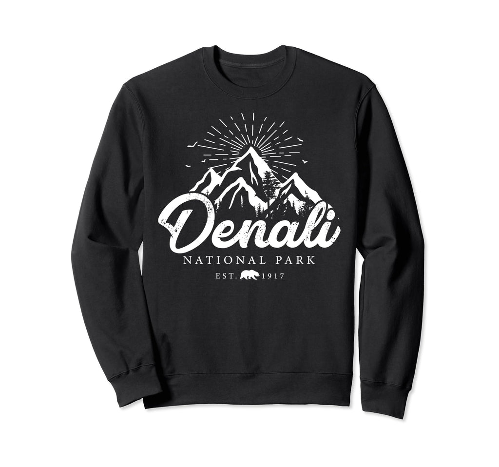 Denali National Park Mountains Sweatshirt - Aesthetic Graphic for Adults - T-Shirt, Sweatshirt, Hoodie