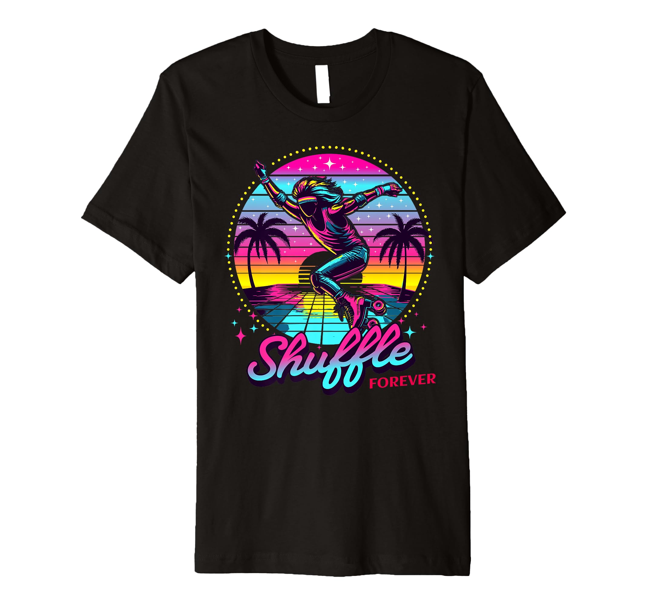 Shuffle Skate Roller Skating 80S Roller T-Shirt - Graphic Print Unisex - T-Shirt, Sweatshirt, Hoodie