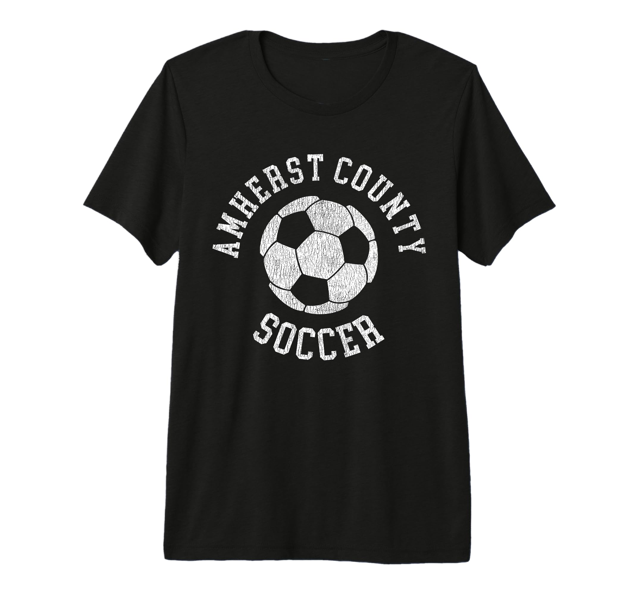 Amherst County Soccer Distressed 90S T-Shirt - Graphic Print for Adults - T-Shirt, Sweatshirt, Hoodie