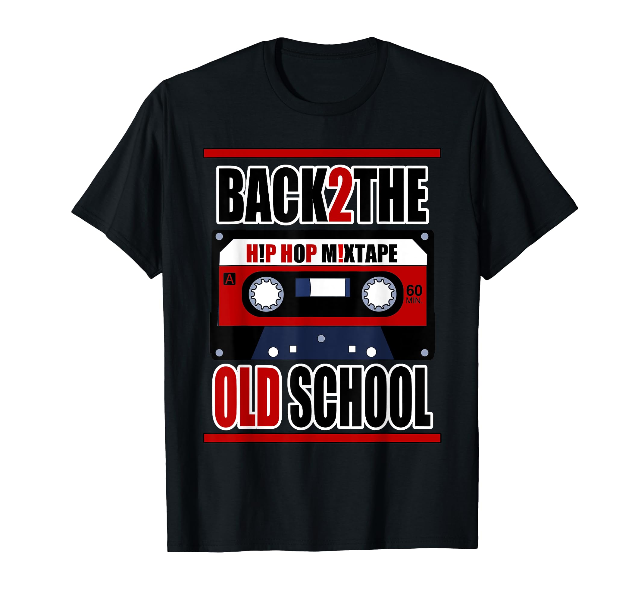 Back 2 Old School Hip Hop Mixtape T-Shirt - Minimalist Print Unisex - T-Shirt, Sweatshirt, Hoodie