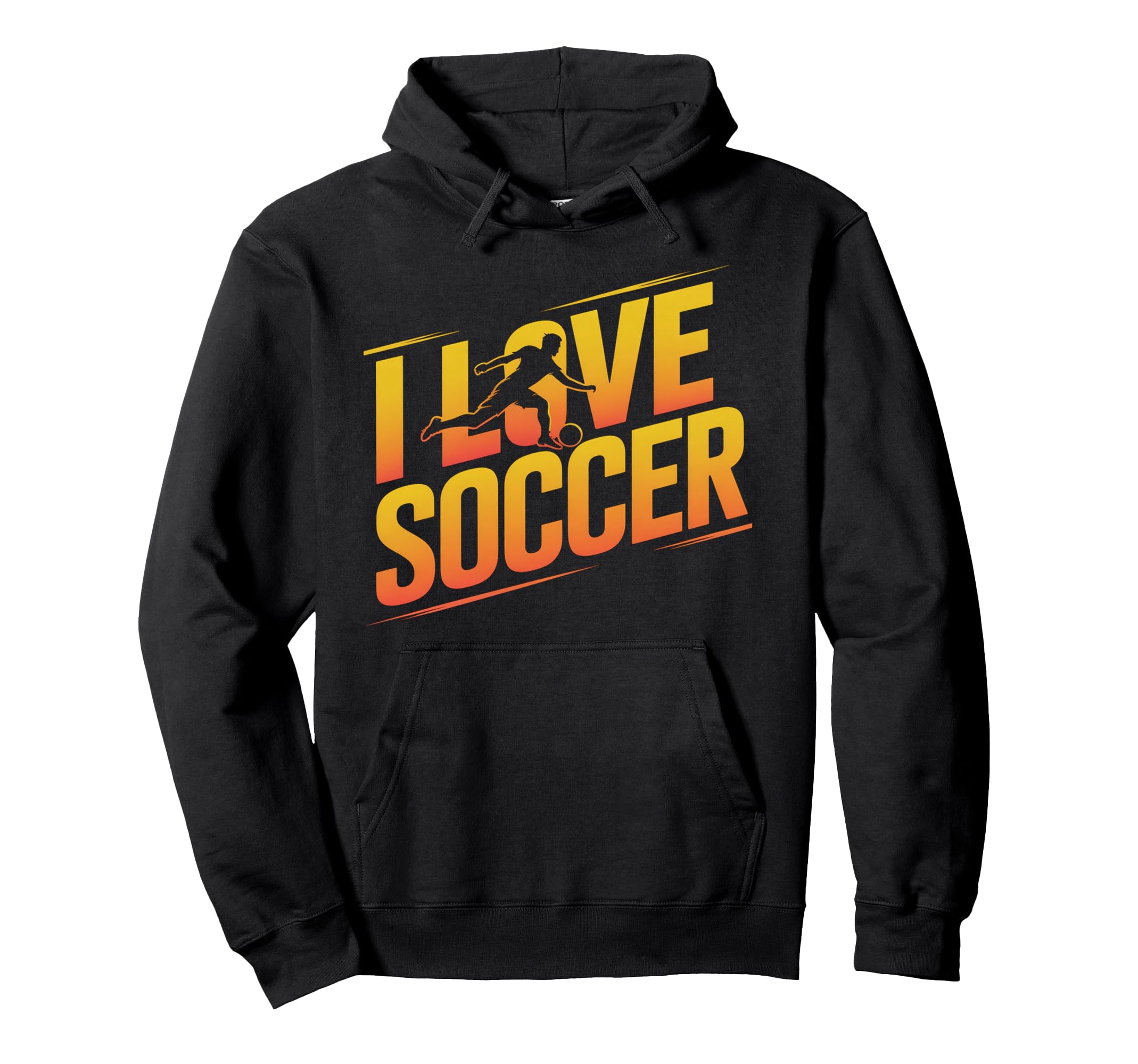 I Love Soccer Enthusiast Player Hoodie - Aesthetic Graphic for Adults - T-Shirt, Sweatshirt, Hoodie