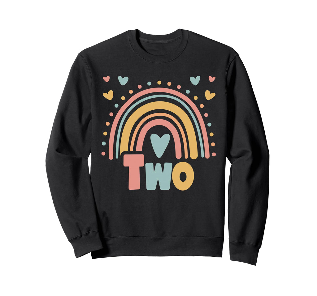 2 Year Old Boho Rainbow 2Nd Sweatshirt - Fun Novelty Design for Adults - T-Shirt, Sweatshirt, Hoodie