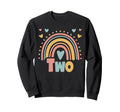 2 Year Old Boho Rainbow 2Nd Sweatshirt - Fun Novelty Design for Adults - T-Shirt, Sweatshirt, Hoodie
