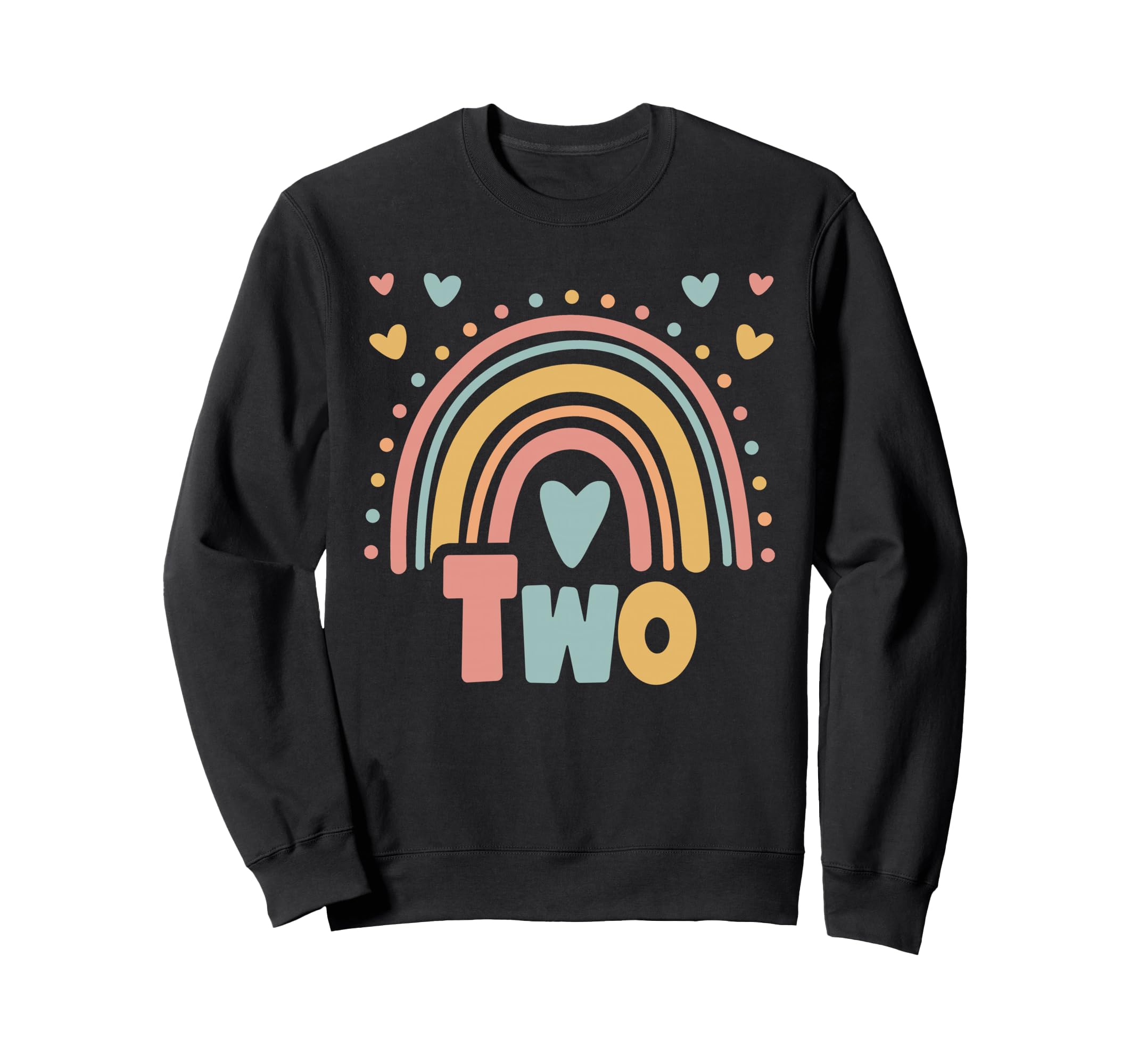 2 Year Old Boho Rainbow 2Nd Sweatshirt - Fun Novelty Design for Adults - T-Shirt, Sweatshirt, Hoodie