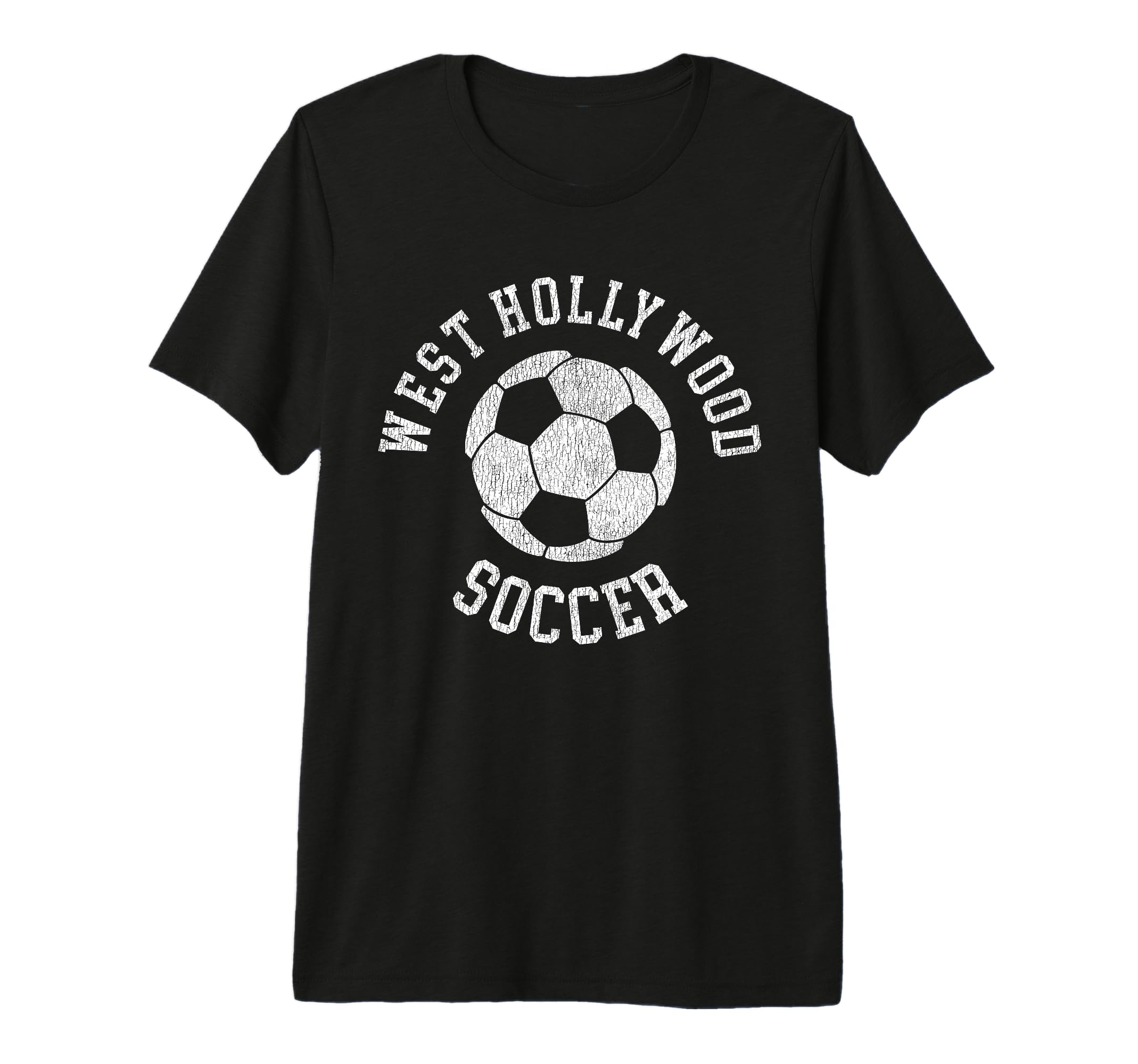 West Hollywood Soccer Distressed 90S T-Shirt - Aesthetic Graphic Men Women - T-Shirt, Sweatshirt, Hoodie