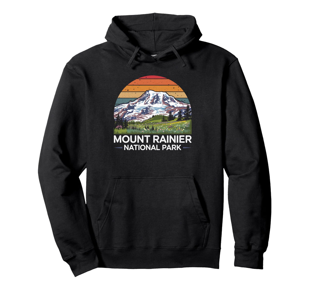 Mount Rainier National Park Hiking Hoodie - Novelty Apparel for Adults - T-Shirt, Sweatshirt, Hoodie