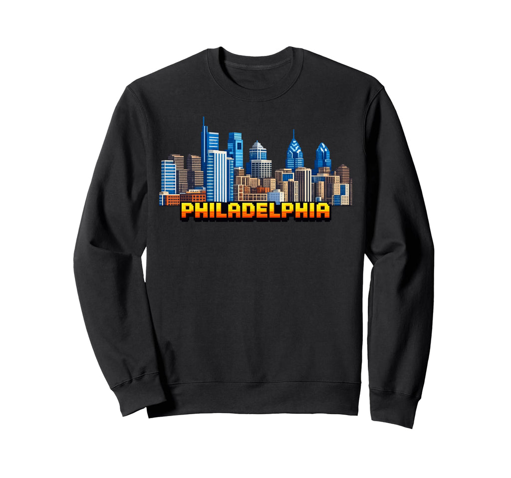 Philadelphia 8 Bit Video Arcade Gamer Sweatshirt - Minimalist Print Unisex - T-Shirt, Sweatshirt, Hoodie