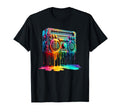 Dripping Paint Boombox Old School 80S T-Shirt - Graphic Print Men Women - T-Shirt, Sweatshirt, Hoodie