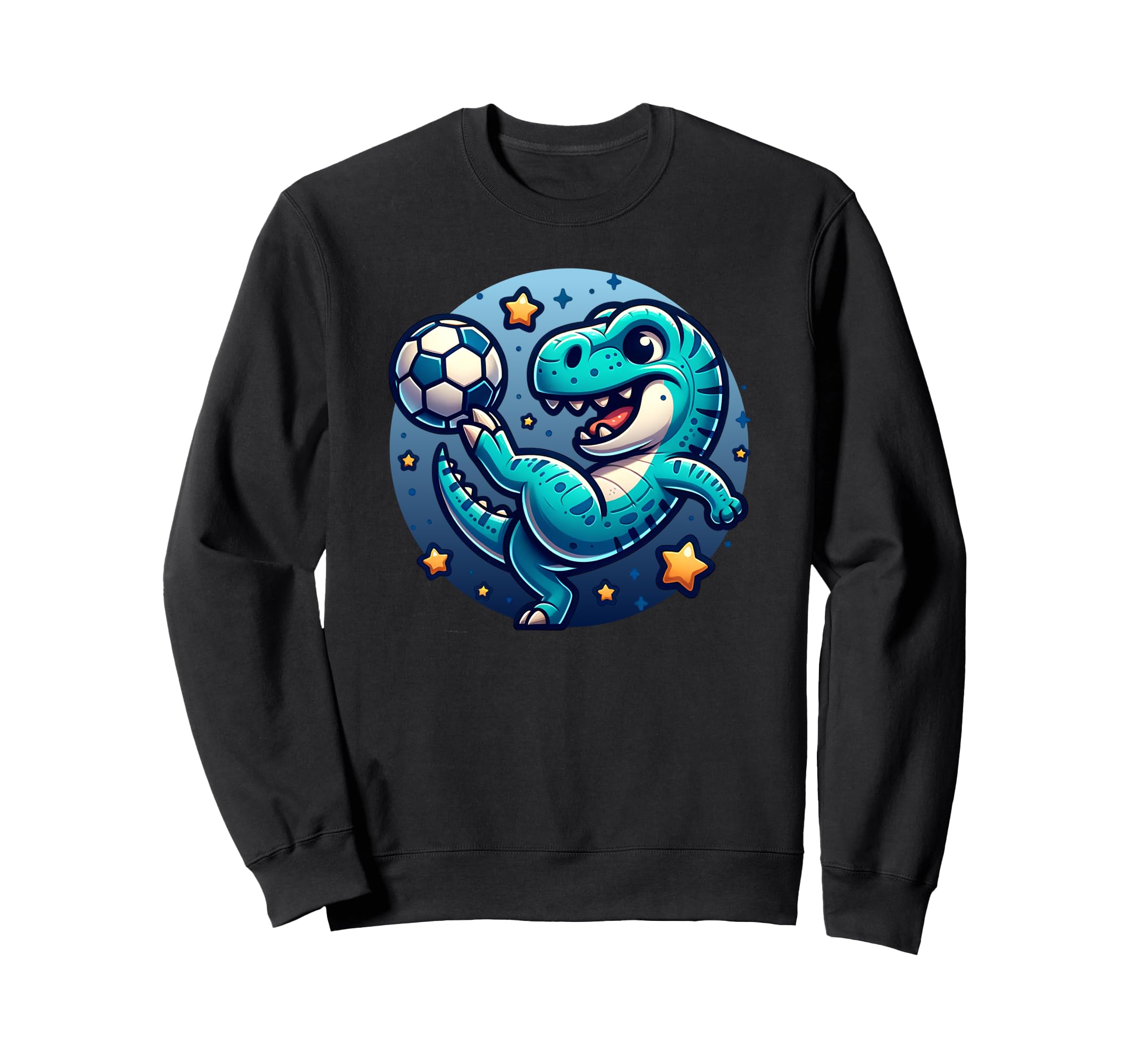 T Rex Dinosaur Playing Soccer Player Sweatshirt - Custom Art Print Unisex - T-Shirt, Sweatshirt, Hoodie