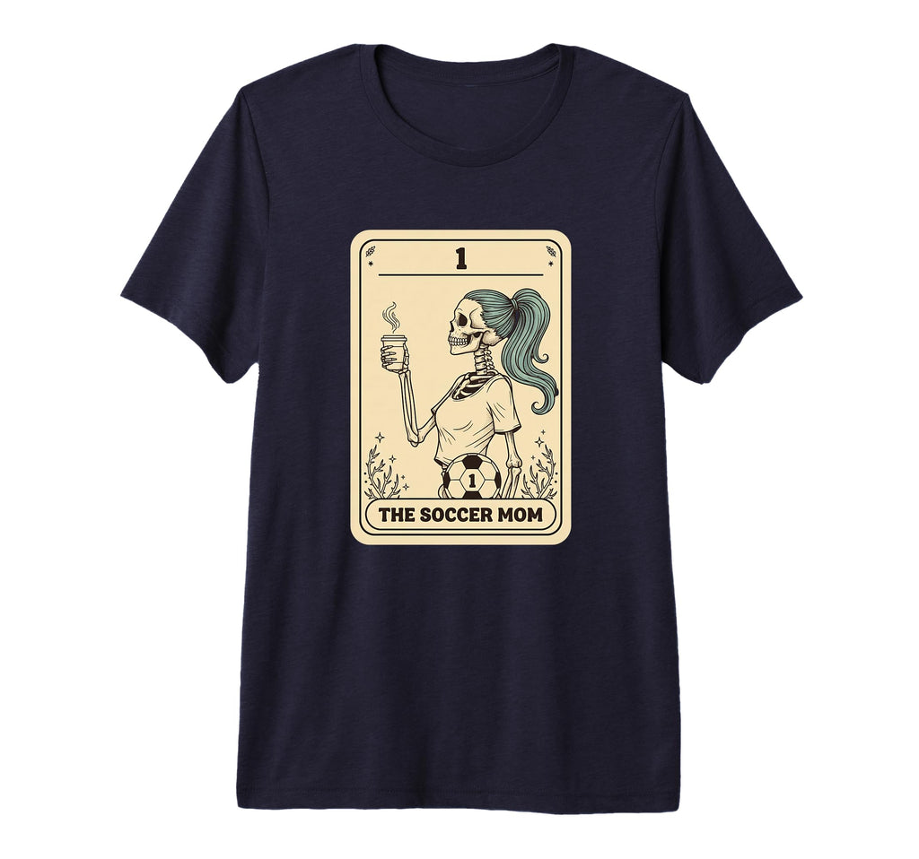 Soccer Mom Skeleton Coffee Illustration T-Shirt - Unique Graphic Men Women - T-Shirt, Sweatshirt, Hoodie