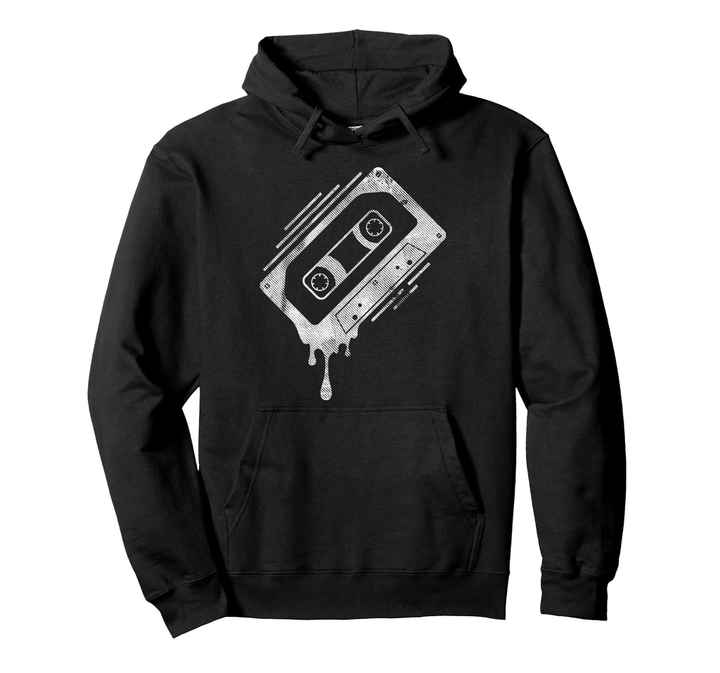Dripping Cassette Tape Hoodie - Novelty Apparel for Adults - T-Shirt, Sweatshirt, Hoodie