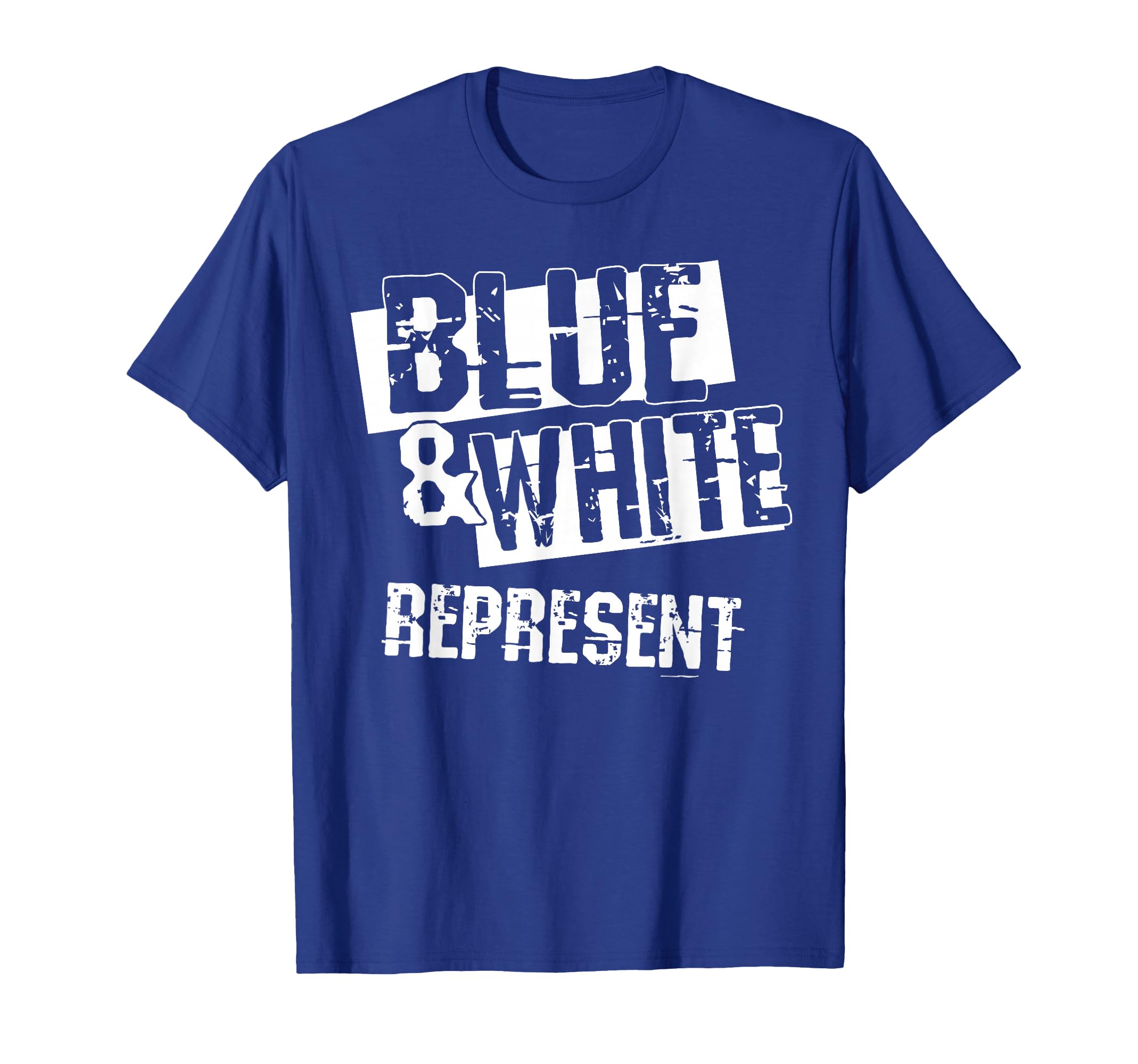 Blue And White Game Day Group T-Shirt - Casual Everyday Wear Men Women - T-Shirt, Sweatshirt, Hoodie