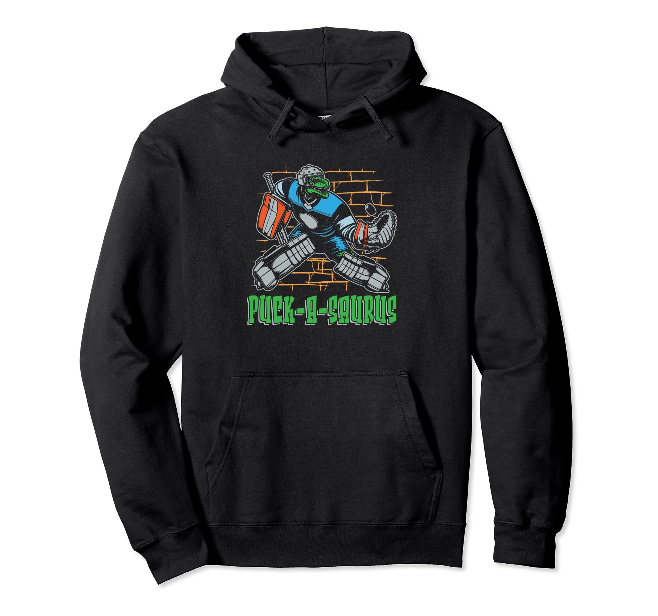 Hockey Goalkeeper T Rex Ice Hockey Hoodie - Novelty Apparel for Adults - T-Shirt, Sweatshirt, Hoodie